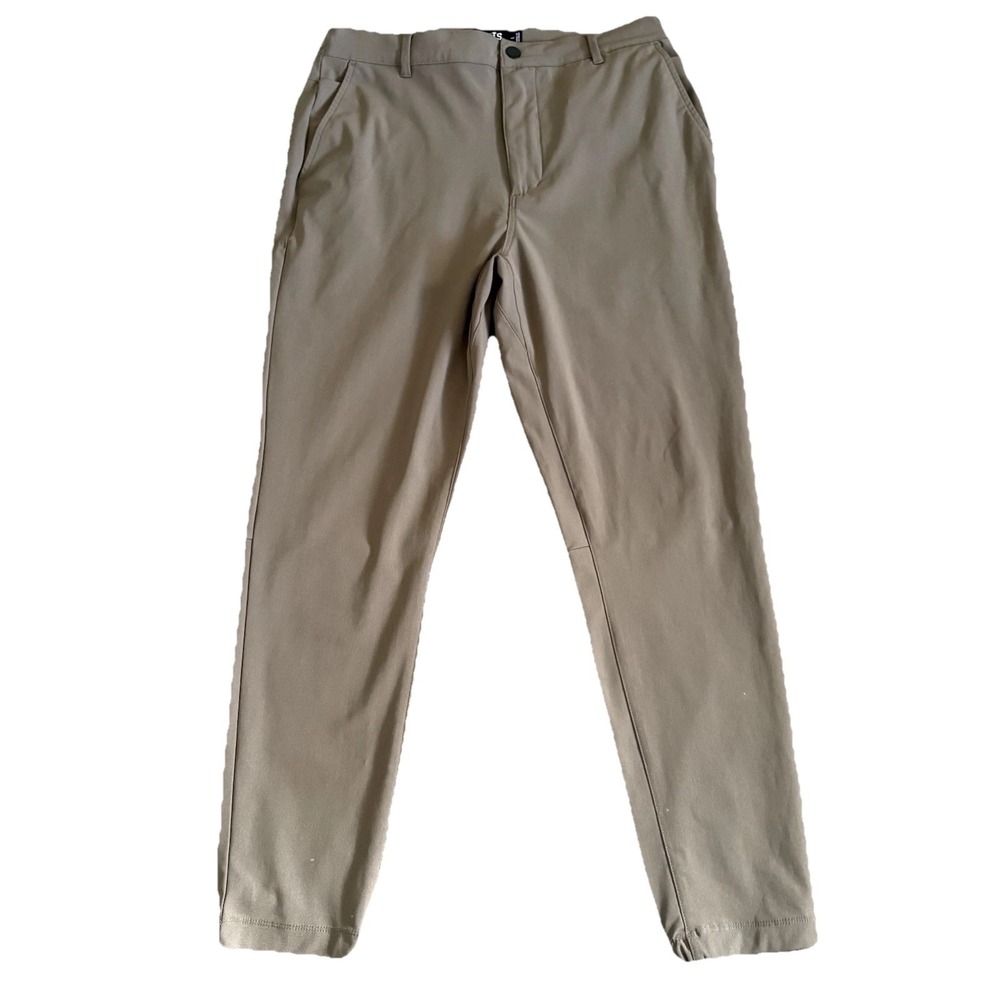 Cuts Clothing AO Jogger Pants Mens L Beige Tapered Stretch Golf MB10057V